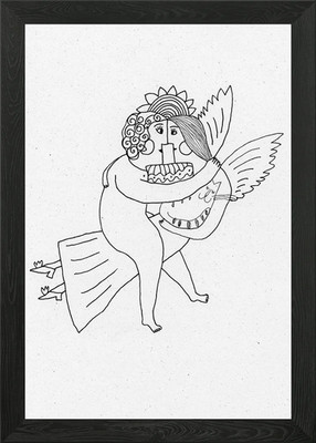 fliegendes Paar gerahmtes Wandbild Poster Leinwanddruck Bild