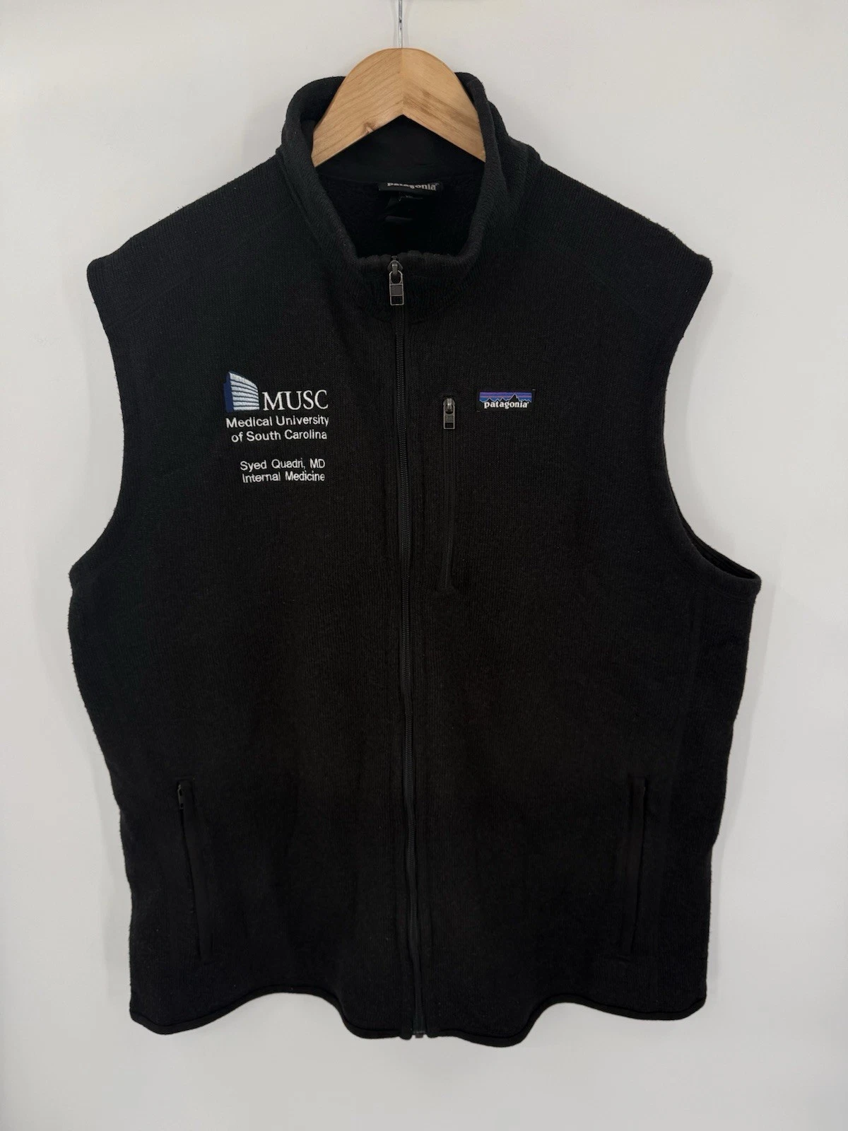 Patagonia Men's Better Sweater Fleece Vest Full Zip Black Size XXL Outdoors