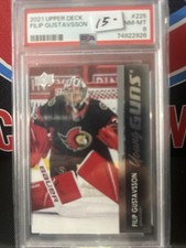 Filip Gustavsson 2021-22 Upper Deck Young Guns RC Rookie Card #225 PSA 8 NM-MT