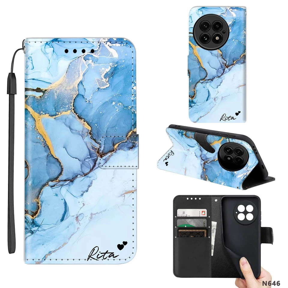 Customized Name Leather Kickstand Cover For OnePlus 11 12R 13R Nord 4 Phone Case — 第 4/4 张图片