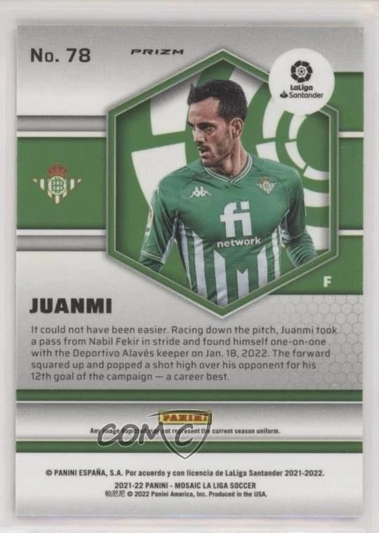 2021-22 Panini Mosaic La Liga Mosaic Prizm Juanmi #78 - Image 2 of 2