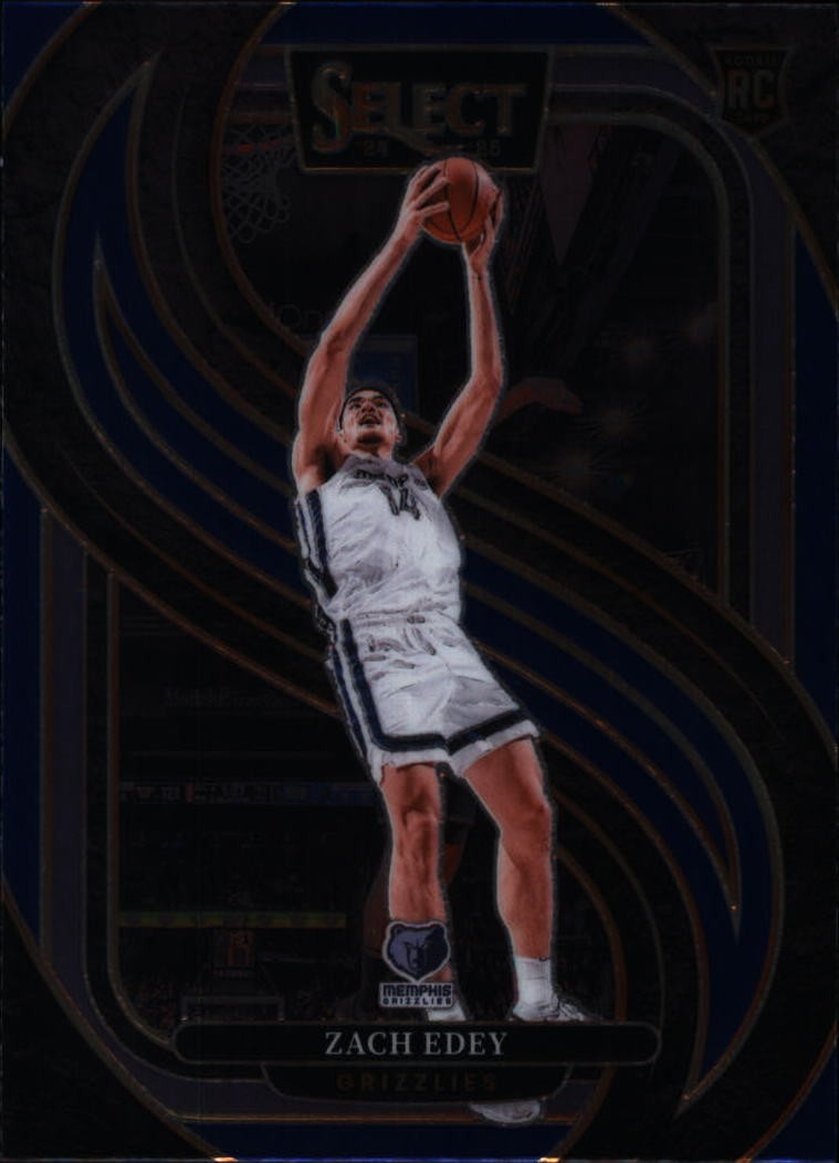 2024-25 Panini Select #192 Zach Edey Rookie Blue (Retail) Memphis Grizzlies