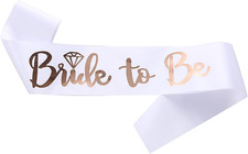 Rosegold Bride to Be Sch&auml;rpe, Wei&szlig; Grundton Mit Ros&eacute;gold Sch&auml;rpe Bride to Be Dek