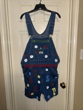 Liberty Hand Painted 32x 32 Overalls Grunge Summer Spring Wear Unique