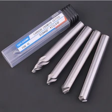 Solid Carbide 30 60 90 120 Degree 4 Flutes Spiral Chamfer Milling Cutter