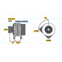Bosch Generator Lichtmaschine 120A 14V FüR VW Passat Variant 3B5 3B2