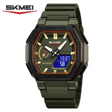 SKMEI Men Watch Dual Time Digital Wristwatch Student Boys Electronic LED Watch