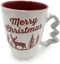 Merry Christmas Coffee Mug California Pantry Deer Silhouette Tree Handle 2020