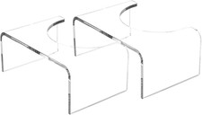 Acrylic Toilet Stool Squat Set of 2, Squatting Toilet Stool for Adults Kids,Mode