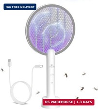 Bug Zapper Racket, 2 in 1 Mode Fly Swatter USB Rechargeable, 4000V Electric Fly