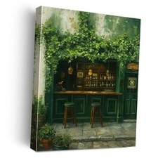 Nurawo St Patricks Day Wall Art Decor, Vintage Irish Green Pub Picture Canvas M