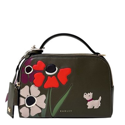 RADLEY Handtasche Pine Needle grün Leder kleine Tasche Crossbody Grab - Floribunda