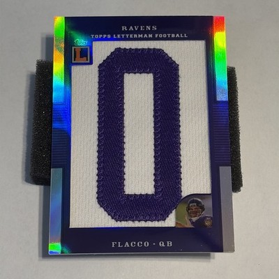 2008 Joe Flacco 5/6 Rookie Topps Letterman Refractor O Logo Patch Jersey# Match