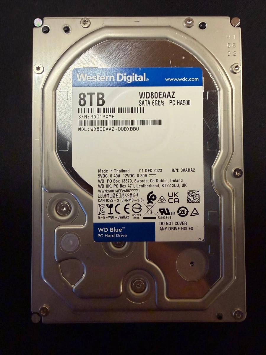 Western Digital Internal Hard Disk Drives 8 TB Storage Capacity