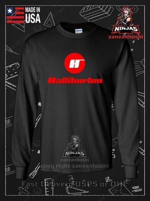 New Tee Halliburton Company Logo Men's Long Sleeve T-Shirt American Size T-Shirt