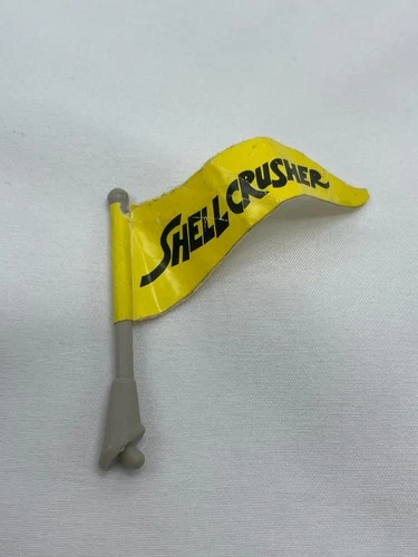 Vintage 1989 TMNT Foot Cruiser Yellow Shell Crusher Flag
