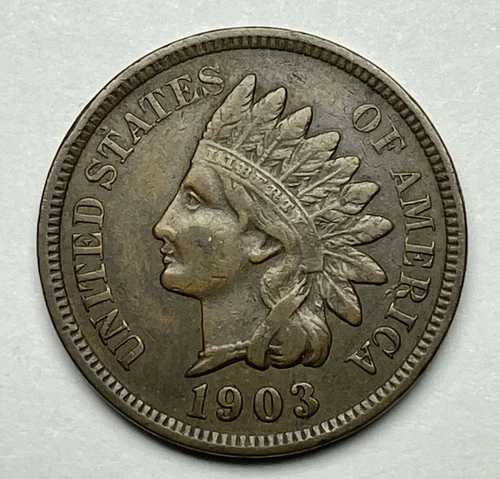 1903 1¢ Indian Head Cent XF BN (Sharp)