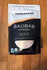 Terrasoul Super Foods Organic Baobab Fruit Powder, 12 Ounces Non-GMO Exp 12/26
