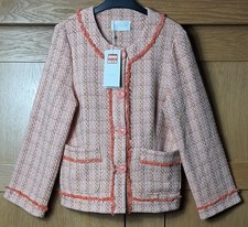 BNWT *Gorgeous* NOEN/ UK10/Pale Orange Cotton-mix Blazer Jacket/ cost £149.99/B5