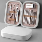 Manicure Pedicure Nail Care Set 18 Piece Cutter Cuticle Clippers Kit Gift Case