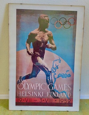 Poster/Bild  XVth  OLYMPIC GAMES HELSINKI FINLAND 1952