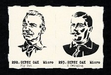 CAP ANSON-WILBERT ROBINSON Uncut 2-Card Panels VERY RARE Baseball MICRO Card
