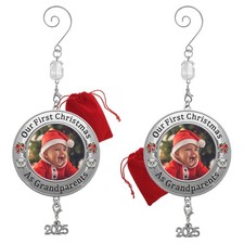 Grandparents Christmas Photo Ornaments - Set of 2-2025 Our First Christmas As...