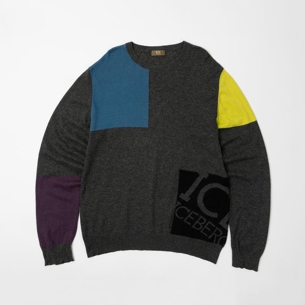 Men Iceberg Sweater Grey Cotton 44 / XXL / 52