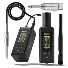 UHF Wireless Guitar System with Antenna,260FT Range,32 Channels,Dual Volume C...
