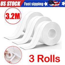 3x10.5FT PVC Self Adhesive Caulk Sealing Strip Tape For Kitchen Wall Sink Toilet