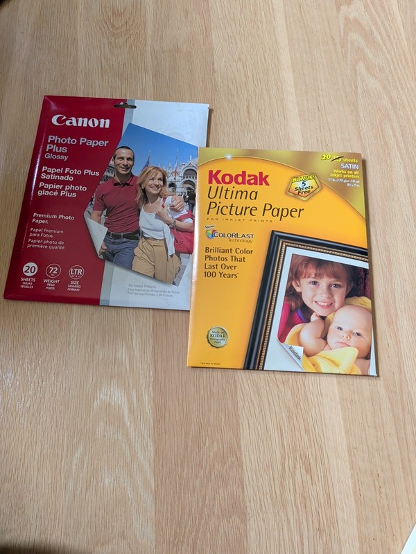 Photo Printer Paper, 8.5 X 11 Satin And Gloss, 50 Sheets