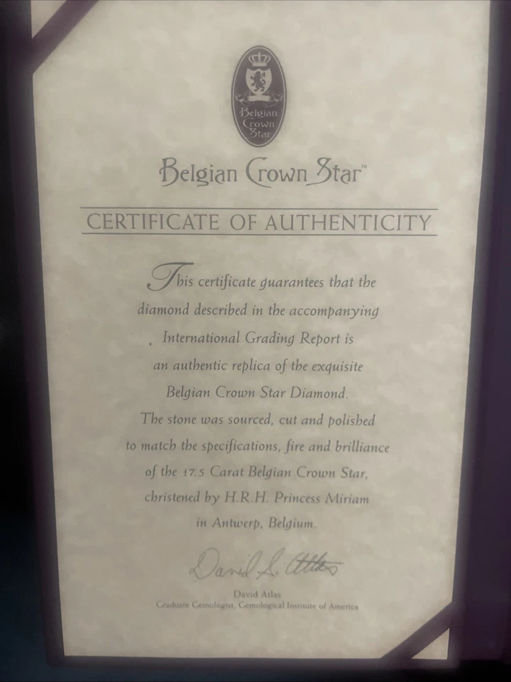 Juego de boda corona belga estrella platino y oro blanco diamantes Foto 2 de 4