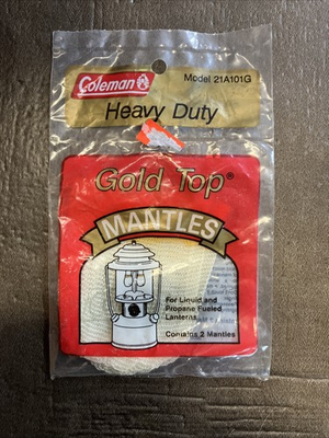 #ad Vintage Coleman Gold Top Heavy Duty Mantles Model #21A101G Pack of 2 Mantles $9.99