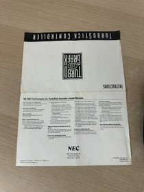 Official NEC TurboGrafx-16 TurboStick Turbo Stick Controller w/ Manual - Works!