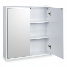 Mobile Colonna Bagno Salvaspazio 30x30x160 cm Armadietto Stretto Legno Bianco