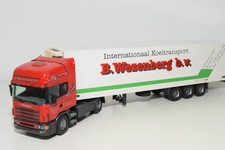 TEKNO SCANIA 124L 124 L TRUCK WITH FRIDGE TRAILER WEZENBERG NEAR MINT CONDITION.
