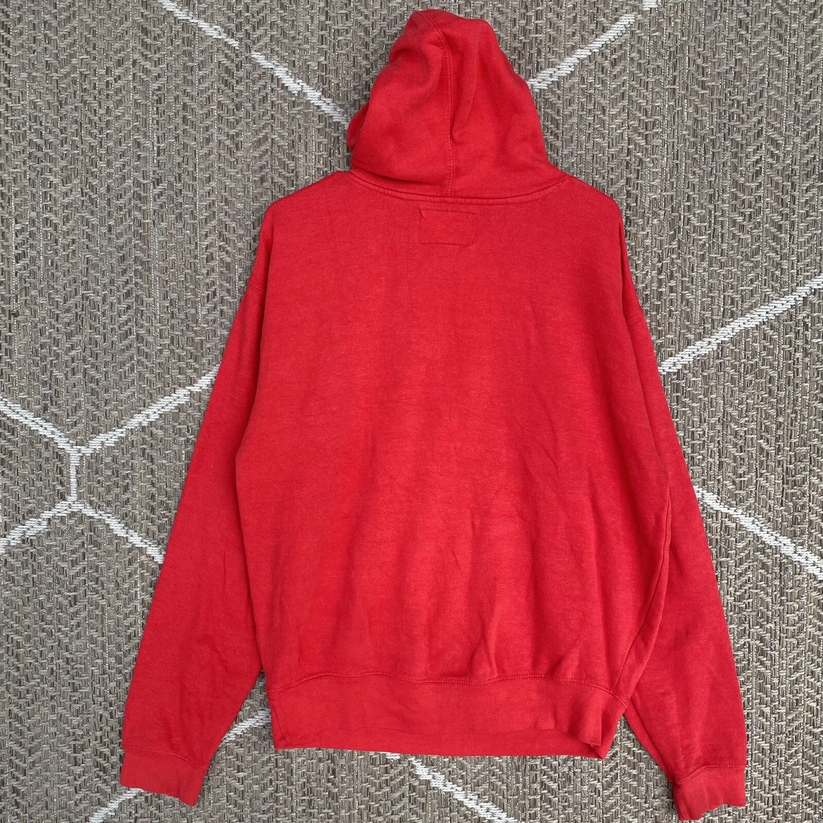 VETEMENTS Ohio State Buckeyes Felpa con Cappuccio Uomo Rosso Medio Pullover Felpa NCAA Team Apparel