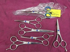 6pc Lot JASON professional hair stylist cutting scissors shears 440C JS-4.0 5.5
