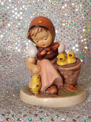 Vintage Hummel Figurine 57/0 Chick Girl TMK 3 Bee Yellow Bird