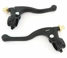 Honda Shorty Lever Perch Assembly Set - Clutch + Drum Brake - Black - 7/8"