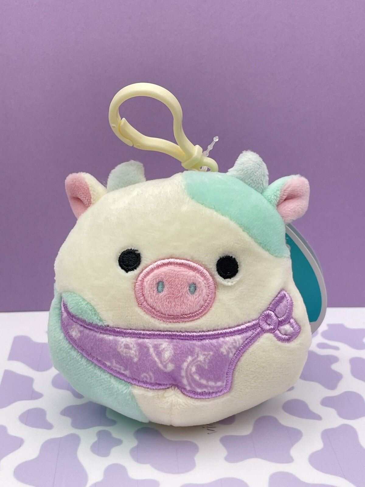 squishmallow blue easter cow