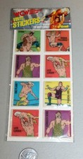 RARE NEW 1991 WCW Stickers Steiner Sid Vicious Sting Ric Flair Luger Pillman NOS