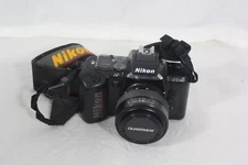 Nikon N4004S 35mm SLR AF Film Camera W/ EXTRA QUANTARY 210 MM LENS TESTED WORKS