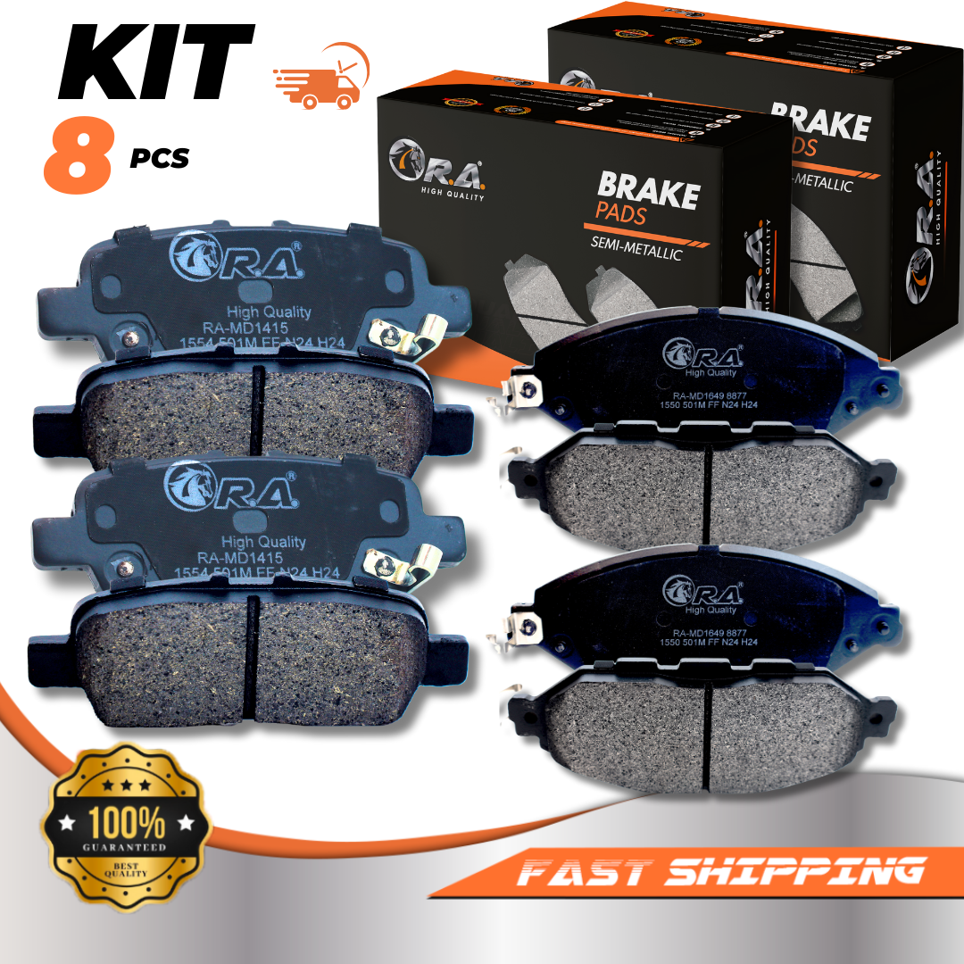 8Pc Front and Rear Disc Brake Pads for 2013 - 2020 Nissan PATHFINDER 3.5L SL SV
