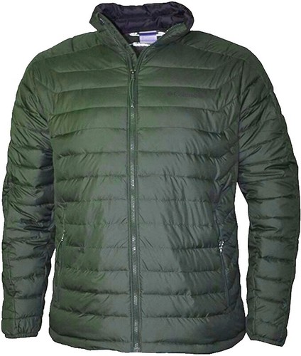 COLUMBIA Quilted Puffer Jacket Sz 2X Hood Full Zip Hiking Puffy