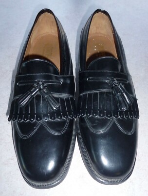 J MURPHY by JOHNSTON & MURPHY BLACK LEATHER KILTIE TASSEL  display picture 1