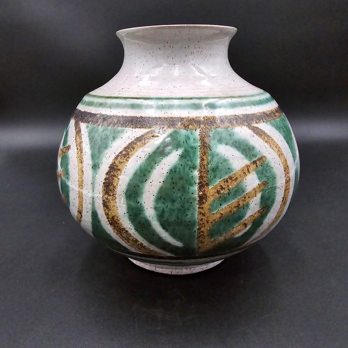 Vintage Robert Maxwell Pottery Craft Glazed Art Vase Stoneware Mid