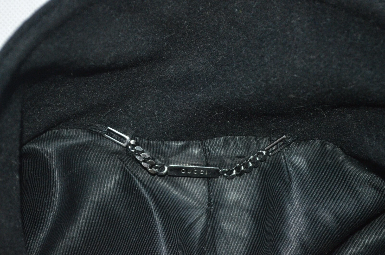 Giacca trench Gucci Lana Nera Cashmere Lunga Cerniera Attraverso Cerniera Donna IT44 UK12