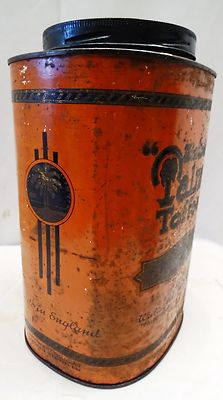 WALTERS PALM TOFFEE ADVERTISING TIN BOX VINTAGE LITHO LONDON