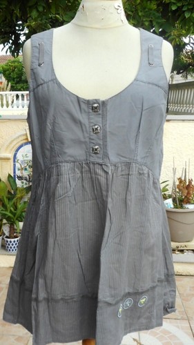 Robe Tunique Noire LMV Taille 40 - Modèle GAUCHESCA En Coton - Très Bon état